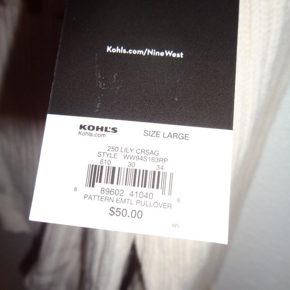 Nine West Cheetah Sweater Size Large NWT - Picture 6 of 10